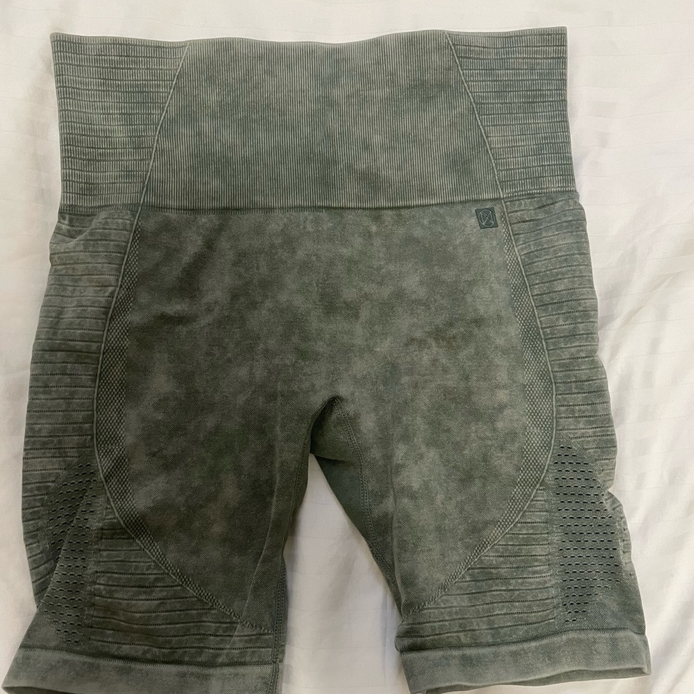 Green biker shorts